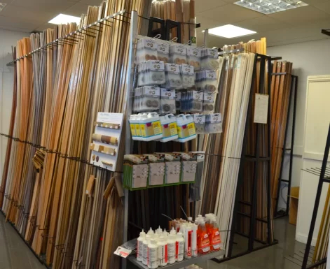 Ranges of Flooring Accessories on display at Flooring Factory Outlet showroom in Croydon
