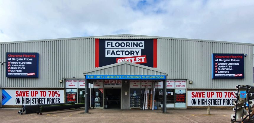 flooring factory outlet store front