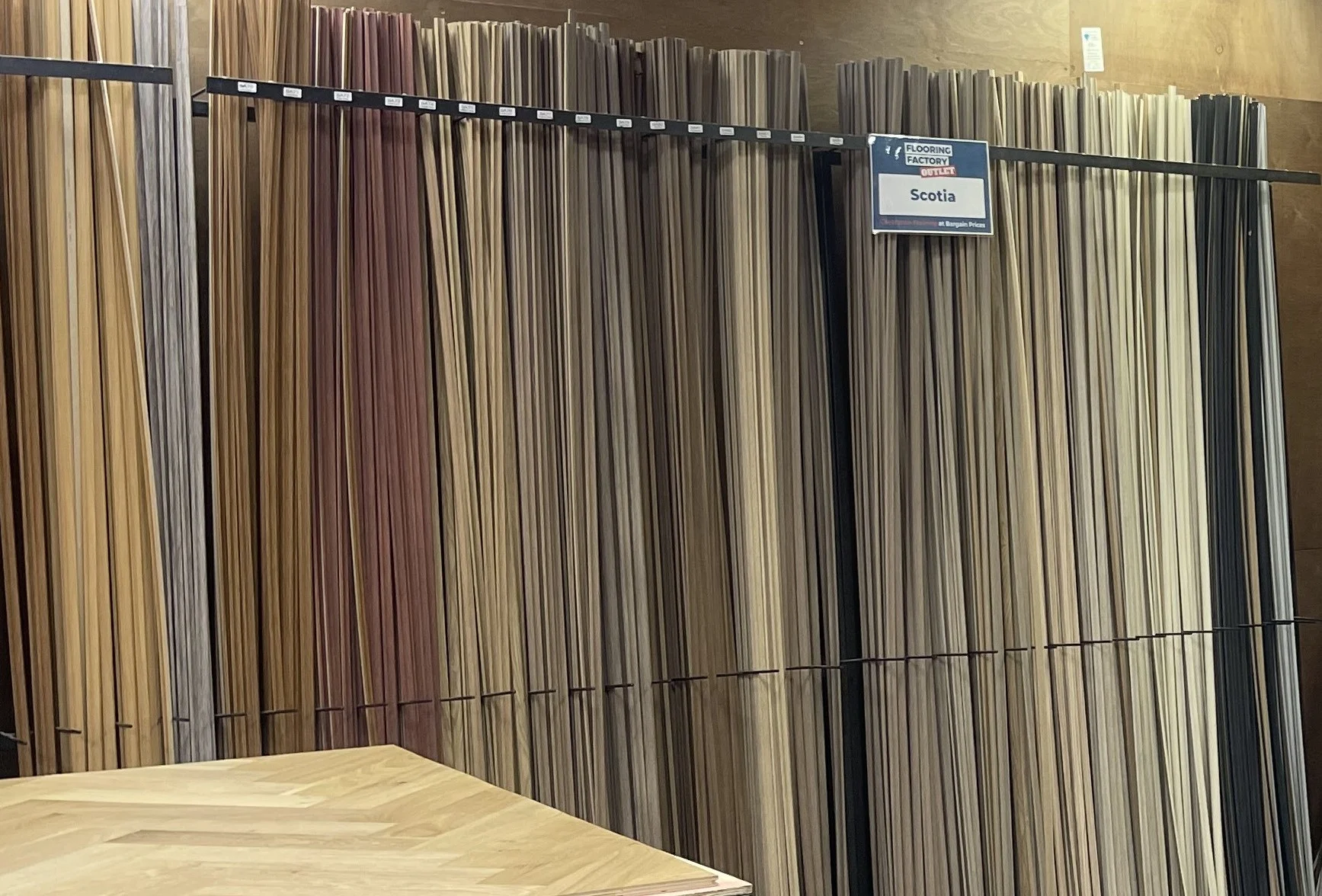 Flooring Factory Outlet in Croydon displaying a variety of flooring accessories